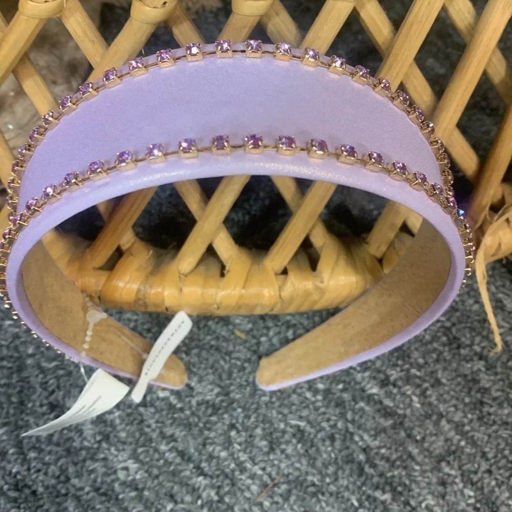 Anthropologie lilac trimmed headband new wtags